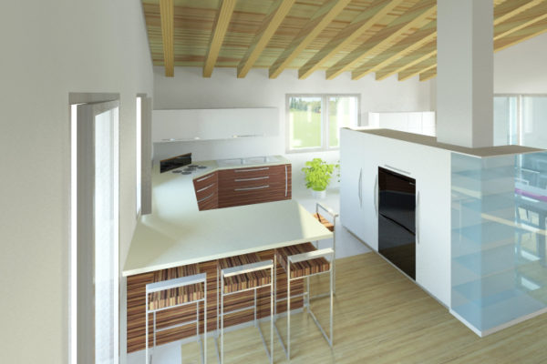 cucina colonne bianche